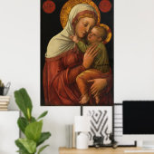 Madonna en Child, Jacopo Bellini (jaren '50) Poster (Thuiskantoor)