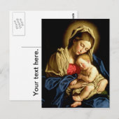Madonna en Child Jesus - Sassoferrato Briefkaart (Voorkant / Achterkant)