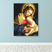 Madonna en Child Jesus - Sassoferrato Canvas Afdruk (Insitu (Houten vloer))