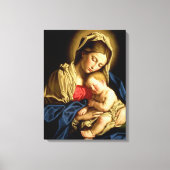 Madonna en Child Jesus - Sassoferrato Canvas Afdruk (Voorkant)