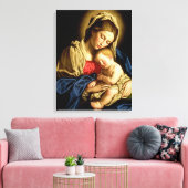 Madonna en Child Jesus - Sassoferrato Canvas Afdruk (Insitu (Woonkamer))