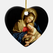 Madonna en Child Jesus - Sassoferrato Keramisch Ornament (Achterkant)