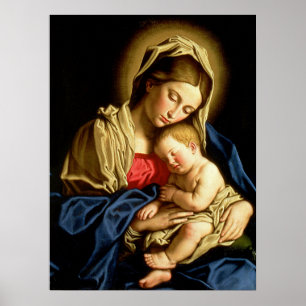 Madonna en Child Jesus - Sassoferrato Poster
