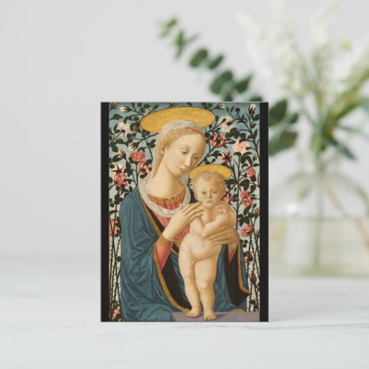 Madonna en Child Jesus Virgin Mary  Art Briefkaart (Staand voorkant)
