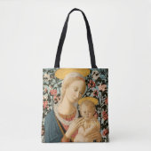 Madonna en Child Jesus Virgin Mary Monogrammed Tote Bag (Voorkant)