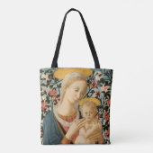 Madonna en Child Jesus Virgin Mary Monogrammed Tote Bag (Achterkant)