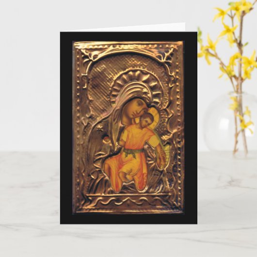 Madonna en Child Kaart (Gele Bloem)