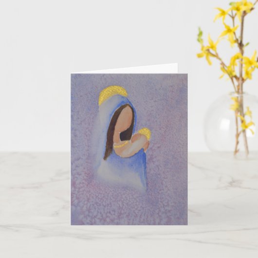 Madonna en Child Kaart (Gele Bloem)