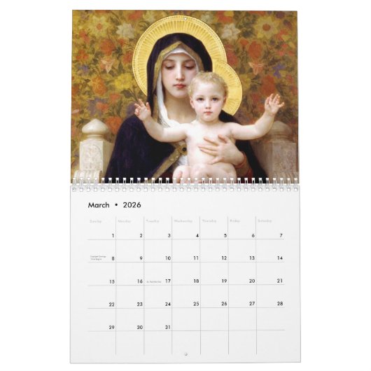 Madonna en Child Kalender (Mar 2026)