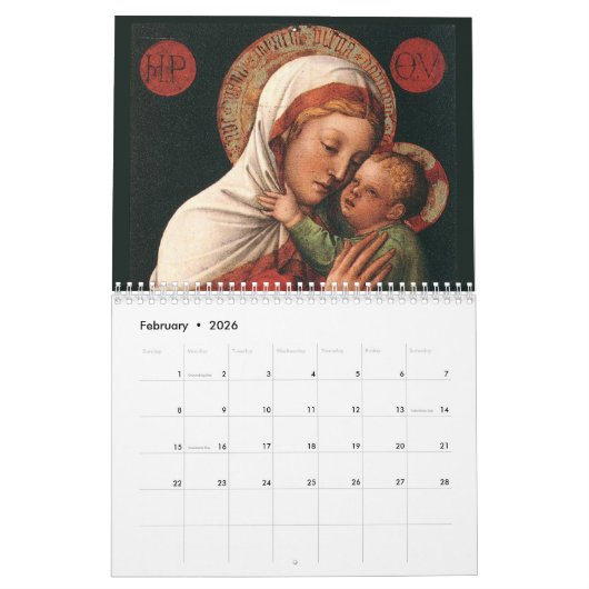 Madonna en Child Kalender (Feb 2026)