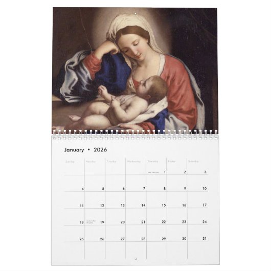 Madonna en Child Kalender (Jan 2026)