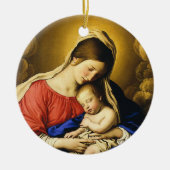 Madonna en Child Keramisch Ornament (Voorkant)