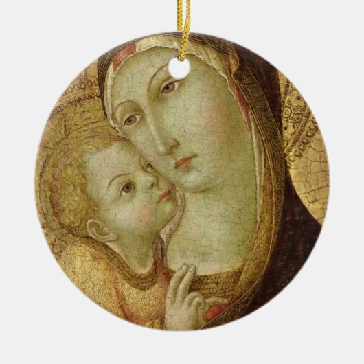 Madonna en Child Keramisch Ornament (Voorkant)