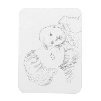 "Madonna en Child" kerstAfbeelding Magneet