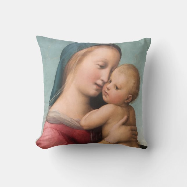 Madonna en Child Kussen (Voorkant)