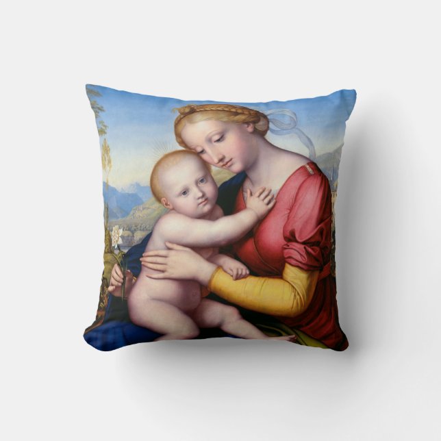 Madonna en Child Kussen (Voorkant)