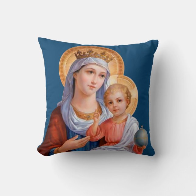Madonna en Child Kussen (Voorkant)