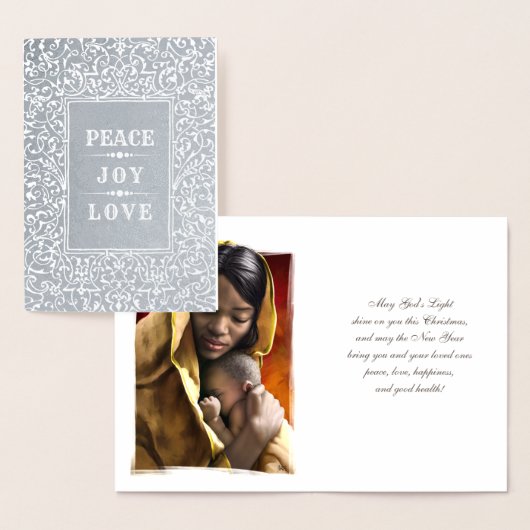 Madonna en Child Luxury Real Folie kerstKaarten Folie Kaarten (Display)