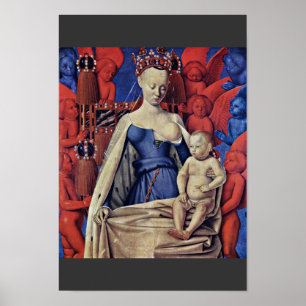 Madonna en Child [Maagd met kind en engelen] ( Poster