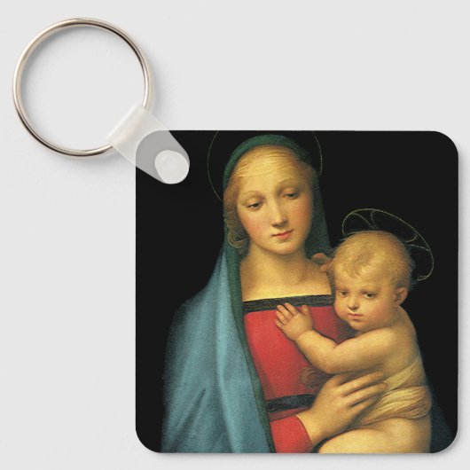 Madonna en Child, Madonna del Granduca van Raphael Sleutelhanger (Voorkant)