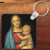 Madonna en Child, Madonna del Granduca van Raphael Sleutelhanger (Achterkant)