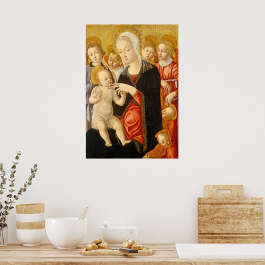 Madonna en Child Matteo di Giovanni Fine Art Poste Poster (Keuken)