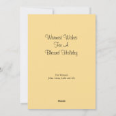 Madonna en Child Merry-kerstgoud Feestdagenkaart (Achterkant)