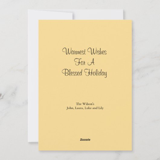 Madonna en Child Merry-kerstgoud Feestdagenkaart (Achterkant)