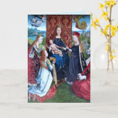 Madonna en Child met 3 heiligen (detail; M 070) Kaart (Gele Bloem)