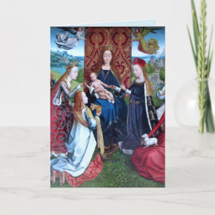 Madonna en Child met 3 heiligen (detail; M 070) Kaart