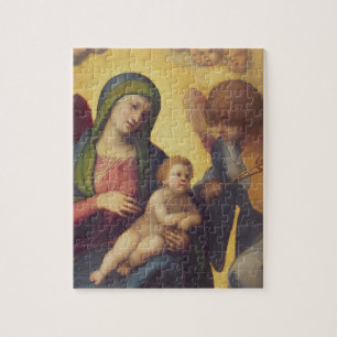 Madonna en Child met Angels c.1510-15 (olie op pa) Legpuzzel