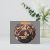 Madonna en Child met Angels van Sandro Botticelli Briefkaart (Staand voorkant)