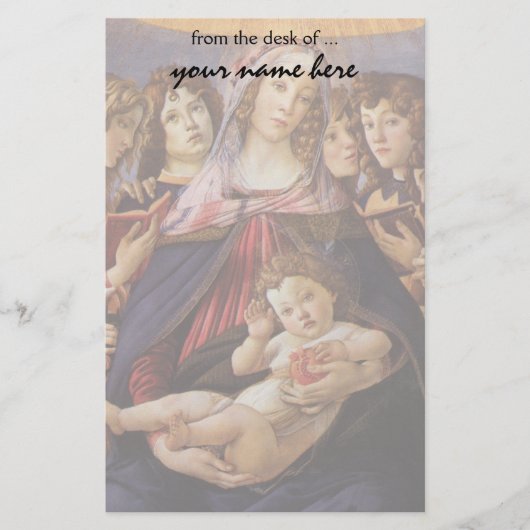 Madonna en Child met Angels van Sandro Botticelli Briefpapier (Voorkant)