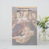 Madonna en Child met Angels van Sandro Botticelli Briefpapier (Staand voorkant)