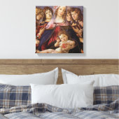 Madonna en Child met Angels van Sandro Botticelli Canvas Afdruk (Insitu (Slaapkamer))