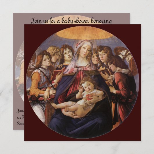 Madonna en Child met Angels van Sandro Botticelli Kaart (Voorkant / Achterkant)