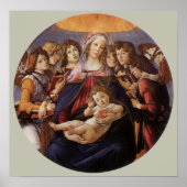 Madonna en Child met Angels van Sandro Botticelli Poster (Voorkant)