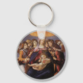 Madonna en Child met Angels van Sandro Botticelli Sleutelhanger (Voorkant)