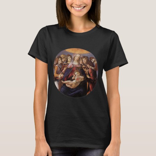 Madonna en Child met Angels van Sandro Botticelli T-shirt (Voorkant)