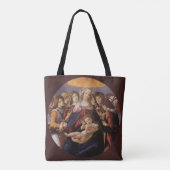 Madonna en Child met Angels van Sandro Botticelli Tote Bag (Achterkant)
