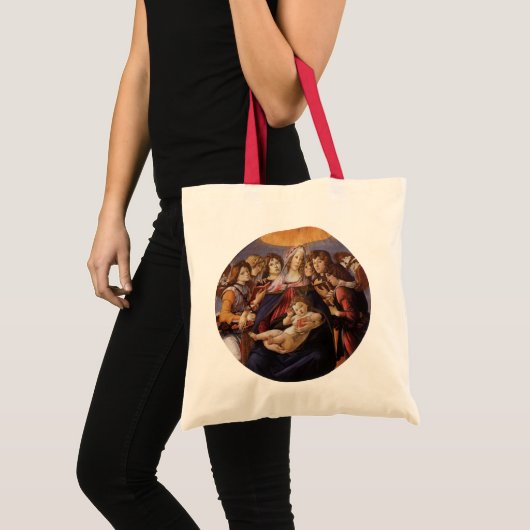 Madonna en Child met Angels van Sandro Botticelli Tote Bag (Voorkant (product))