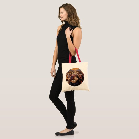 Madonna en Child met Angels van Sandro Botticelli Tote Bag (Voorkant (model))