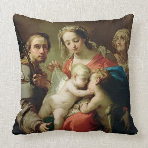 Madonna en Child met de heiligen John, Anna en Roc Kussen