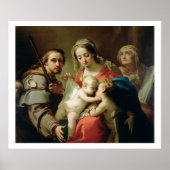 Madonna en Child met de heiligen John, Anna en Roc Poster (Voorkant)