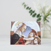 Madonna en Child met een engel is een schilderij Briefkaart (Staand voorkant)