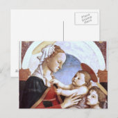 Madonna en Child met een engel is een schilderij Briefkaart (Voorkant / Achterkant)
