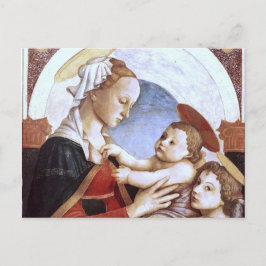 Madonna en Child met een engel is een schilderij Briefkaart