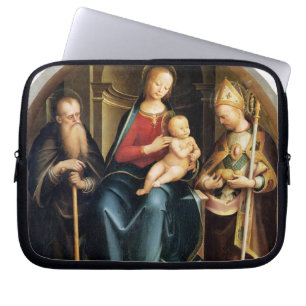 Madonna en Child met St. Anthony Abbot en St. N Laptop Sleeve