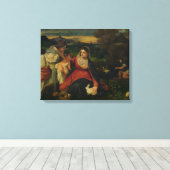 Madonna en Child met St. Catherine c. 1530 Canvas Afdruk (Insitu (Houten vloer))