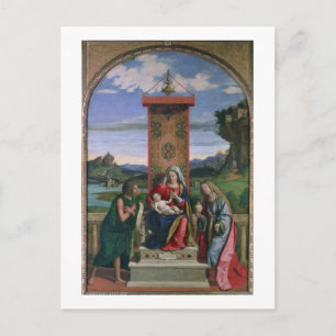 Madonna en Child met St. John de Baptist en Ma Briefkaart